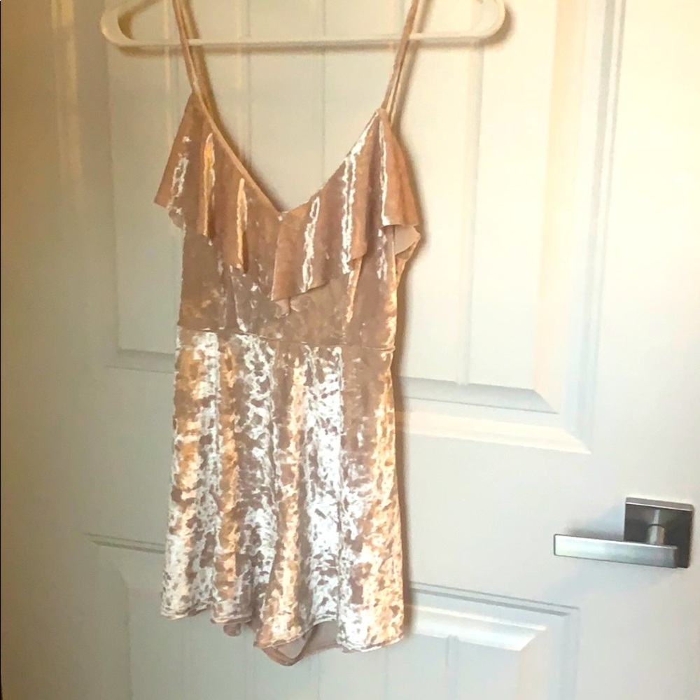 Urban outfitters Pink velour romper